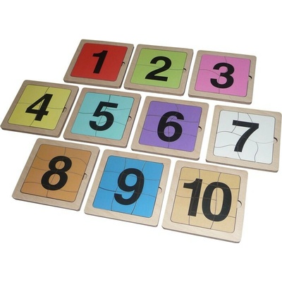Sada puzzle s číslami 1-10 (10ks)