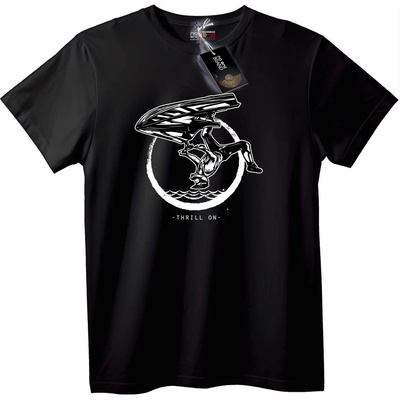NOONEBRAND Тениска със сърф вълнение - 2XL, Black