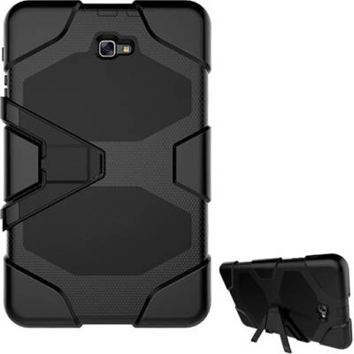 GIGAPACK Samsung Tab A 10.1 WIFI (2016) Defender silikónové puzdro na telefón, odolné proti nárazom, s podperou, vo vzore včelích plástov, Čierne GP-15160