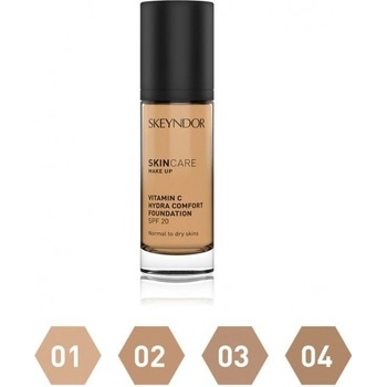 Skeyndor SkinCare Vitamin C Hydra Comfort Foundation Make-up Hydratační make-up s Vitamínem C 4 30 ml