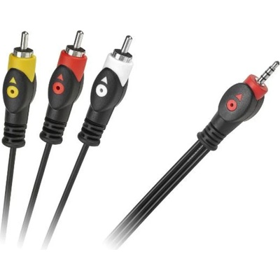 shumee Jack 3,5 kábel, štvorpólový, 3 x RCA, 3m
