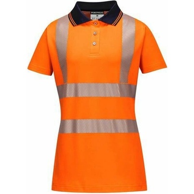 Portwest Hi-Vis dámská bavlněná polokošile Comfort Pro černo-oranžová