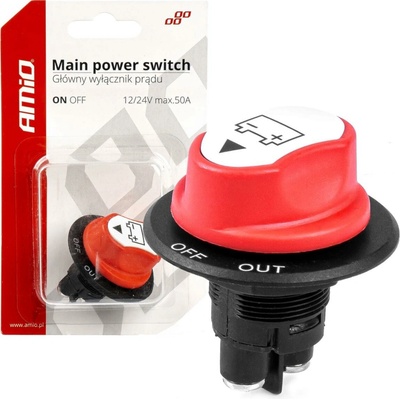 AMiO Hlavný vypínač autobatérie 12/24 max.50A-03025