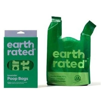 Earth Rated Vrecká na psie exkrementy s ušami bez vône 120 ks box