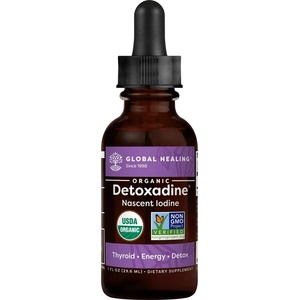 Global Healing Detoxadine® Nascent Iodine - Detoxadine® сертифициран органичен атомен йод, 29, 6 ml Global Healing (030133 (DT))