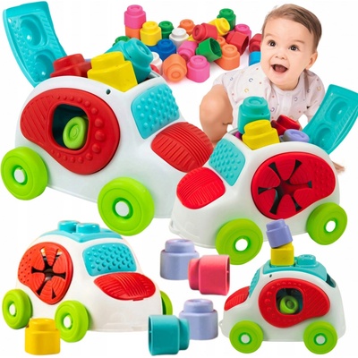 Clementoni Clemmy Baby kyblík s kostkami autíčko