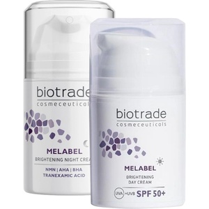 Biotrade Melabel Комплект - Изсветляващ нощен крем и Дневен крем за лице, SPF50+, 2 x 50 ml