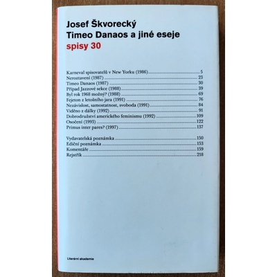 Timeo Danaos a jiné eseje - Josef Škvorecký
