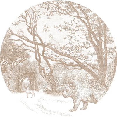 Esta Home 159085 Vliesová obrazová tapeta na zeď Forest Friends průměr 140 cm
