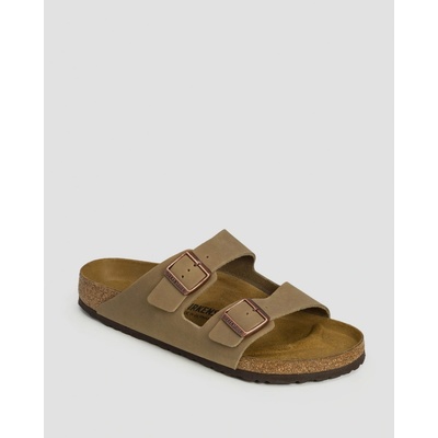 Pánske Hnedé šľapky Birkenstock Arizona Leoi Regular