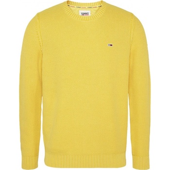 Tommy Hilfiger Tommy Jeans pánský svetr TJM Essential Washed Sweater žlutý