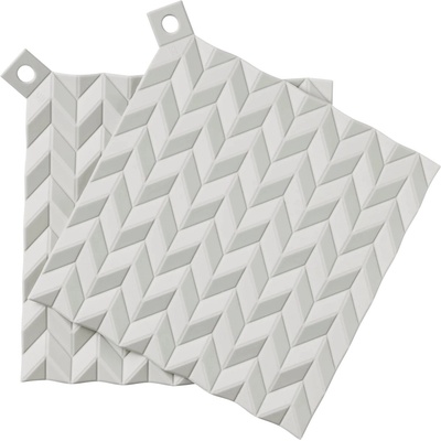 RIG-TIG Кухненска кърпа и подложка HOLD-ON 19 cm, комплект от 2 бр. , прозрачен сив, силикон, RIG-TIG (RIGZ002088)