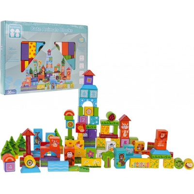 Ramiz Sada dřevěných kostek Animals 100 ks