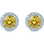 SAVICKI Обеци This is Love: бяло злато, жълти лабораторни диаманти, лабраторни диаманти