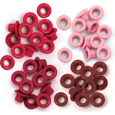 WE R MEMORY KEEPERS PRŮCHODKY - Eyelets Standard - ČERVENÉ