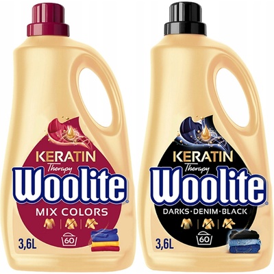 Woolite Color s keratinem prací gel mix 2 x 3,6 l 60 PD