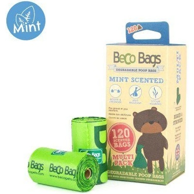 BeCo Sáčky na exkrementy s peprmintovým aroma z recyklovaných materiálů 120 ks