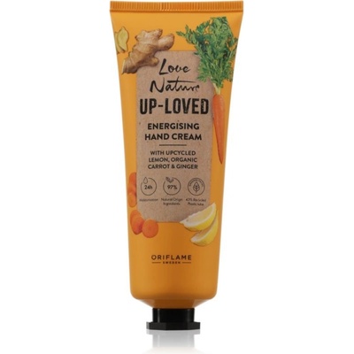 Oriflame Love Nature Up-Loved Upcycled Lemon & Organic Carrot & Ginger hydratačný krém na ruky 75 ml