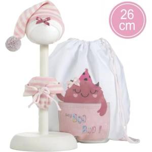 Llorens M26-314 облекло за кукла бебе NEW BORN размер 26 см с аксесоари (4-M26-314)