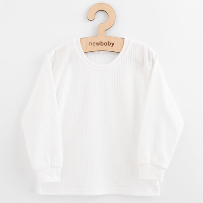 Dětské bavlněné tričko s dlouhým rukávem New Baby Kindergarten bílé