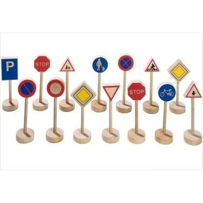 Goki - Дървена играчка - Пътни знаци (WM397)