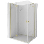 Mexen Mist-H Duo прав душ кабина 80 x 90 cm, прозрачна, златна четкана - 8A5-080L-090P-55-00 (8A5-080L-090P-55-00)