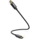 Hama Кабел за зареждане hama, usb-c към usb-c, 0.2м, черен - hama-201604 (hama-201604)