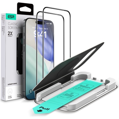 ESR Протектор за дисплей за iPhone 17 Pro - ESR UltraFit (2 броя) - Черен