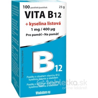 Vitabalans Vita B12 + kyselina listová 100 ks