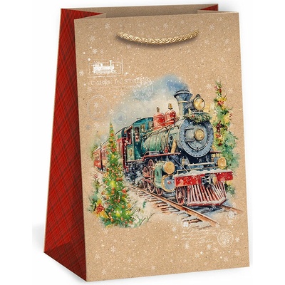 ARGUS Darčeková papierová taška (13 x 18 cm) - Vianočný vlak 08240105