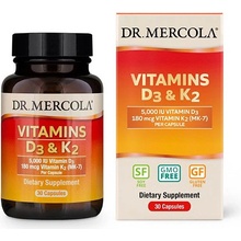 Dr. Mercola Vitamín D3 5000 IU K2 180 mcg 30 kapslí