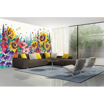 DIMEX ART Самозалепваща се флизелинова фототапета картина - летни цветя 375 x 250 см