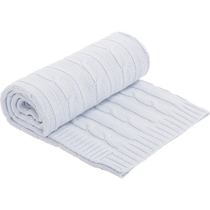 KikkaBoo Плетено памучно одеяло Kikkaboo, 75 х 100 сm, Light Blue (31103010037)
