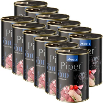 Dolina Noteci Консерва Piper Adult с треска и домати 12 x 400 г