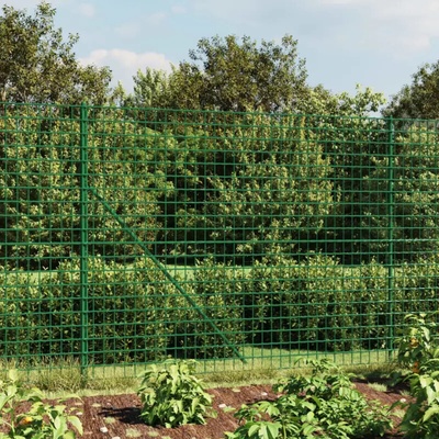 vidaXL Drátěný plot s přírubami zelený 1,6 x 25 m