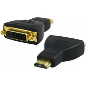 DeTech Преходник No brand, DVI F - HDMI, Черен - 17101