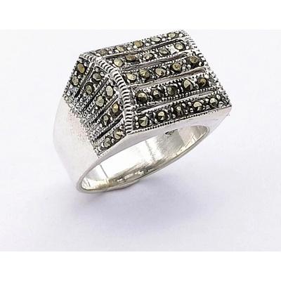 Zlato-Minerály Stříbrný prsten markazit ST05804sd61