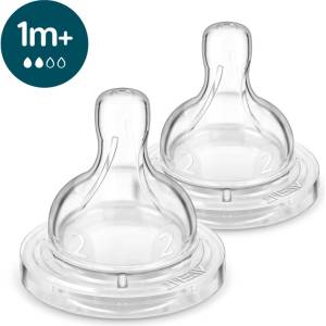 Philips Anti-colic SCY762/02 биберон за шише против колики 1 m+ Slow Flow 2 бр