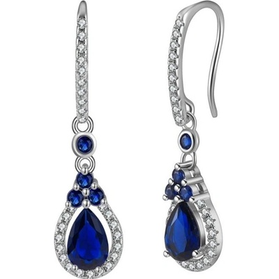 Majya stříbrné náušnice BLUE GLOW 11332