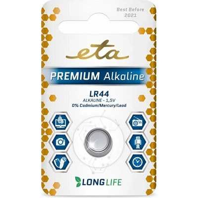 ETA PREMIUM ALKALINE LR44 1ks LR44PREM1