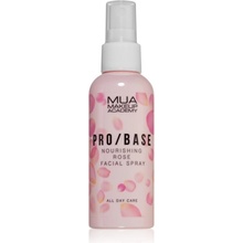 MUA Makeup Academy Pro/Base Rose pleťová mlha pro fixaci make-upu s růžovou vodou 70 ml