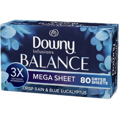 Vonné ubrousky do sušičky Crisp Rain & Blue Eucalyptus Downy 80 ks – Sleviste.cz