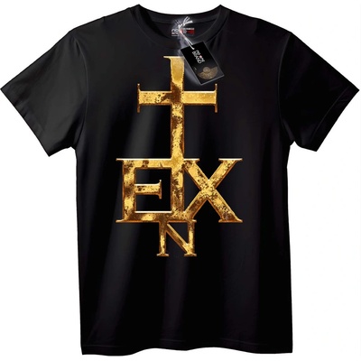 NOONEBRAND Тениска EXN с кръст - 2XL, White