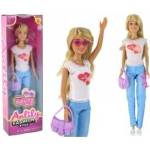 LEAN Toys Anlily Childrens Doll Long Blonde Hair Handbag Glasses White Blouse