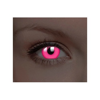 MaxVue Vision Crazy čočky UV Glow Pink svítící roční 2 ks