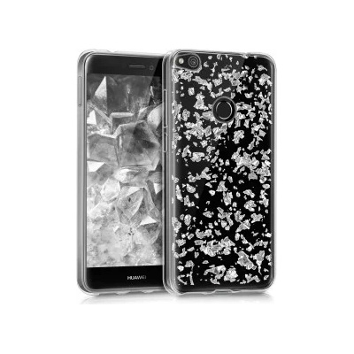 kwmobile Прозрачен калъф с дизайн снежинки за Huawei P9 Lite 2017 - сребрист