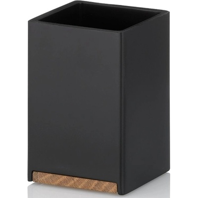 KELA Pohár Cube polyresin čierna KL-23687