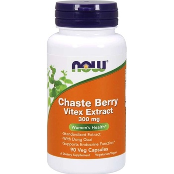 NOW Foods NOW Chaste Berry Vitex Extract Drmek obecný 300 mg 90 rostlinných kapsúl