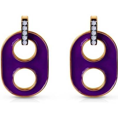 SAVICKI Náušnice Prismé: pozlátené striebro B-K-K0499-00704-925-Z
