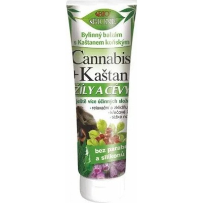 Bione Cosmetics Cannabis + Kaštan žíly a cévy bylinný balzám s Kaštanem koňským 200 ml